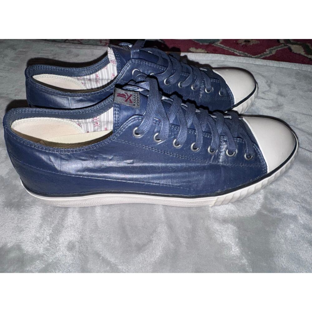 NIB Bootleg John Varvatos coated linen sneakers men’s sz 10.5 blue